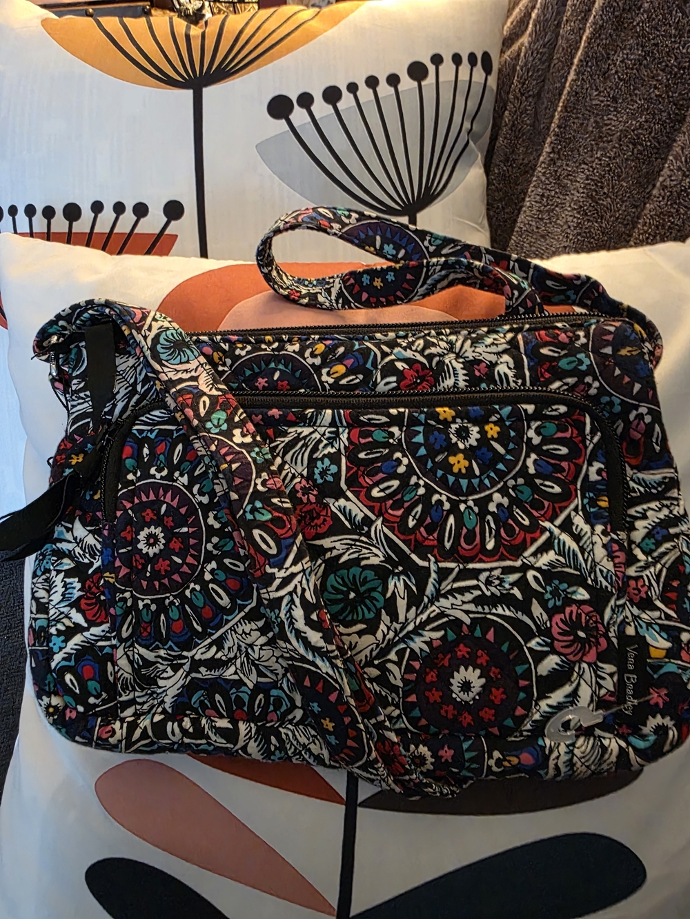 Vera Bradley Little Hipster Quilted Crossbody Bag In Stained Glass Pattern Nwot